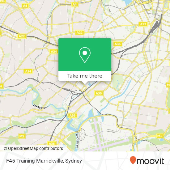 F45 Training Marrickville map