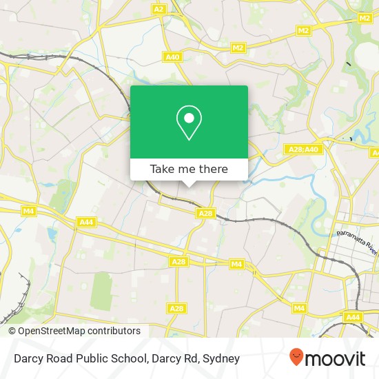 Darcy Road Public School, Darcy Rd map