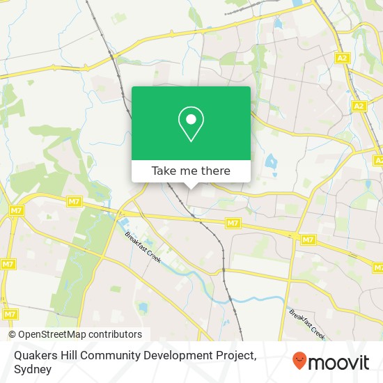 Mapa Quakers Hill Community Development Project