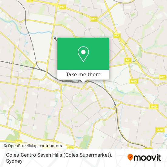 Coles-Centro Seven Hills (Coles Supermarket) map