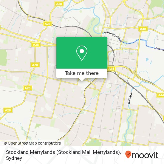 Stockland Merrylands (Stockland Mall Merrylands) map