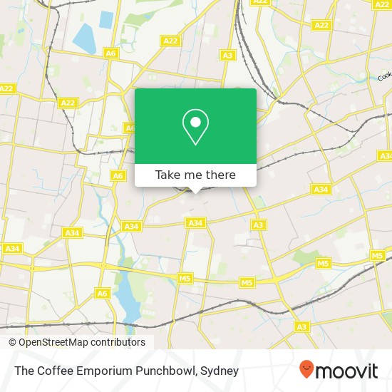 Mapa The Coffee Emporium Punchbowl