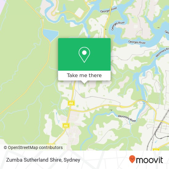 Mapa Zumba Sutherland Shire