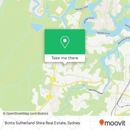 Mapa Botta Sutherland Shire Real Estate