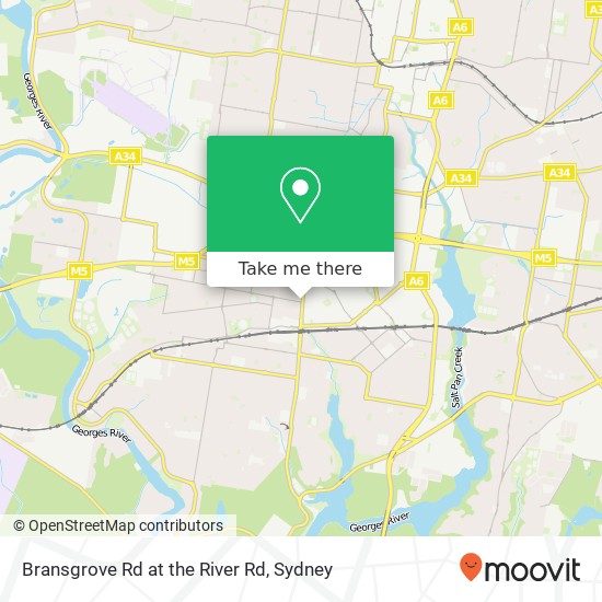 Bransgrove Rd at the River Rd map