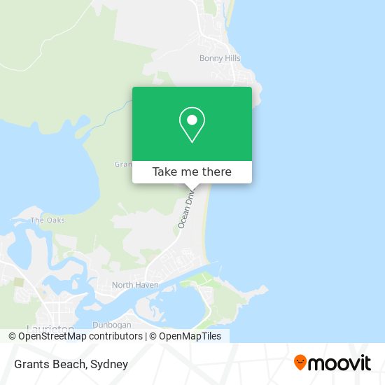 Mapa Grants Beach