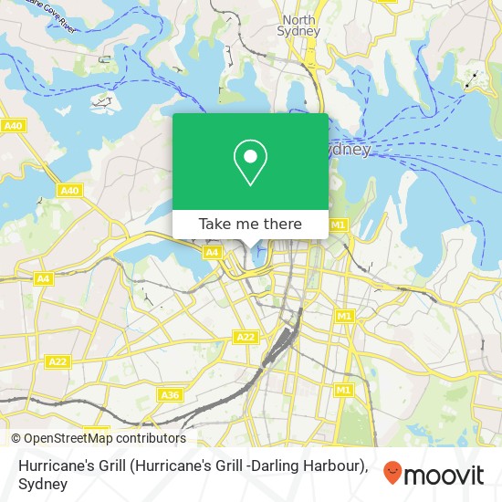 Mapa Hurricane's Grill (Hurricane's Grill -Darling Harbour)