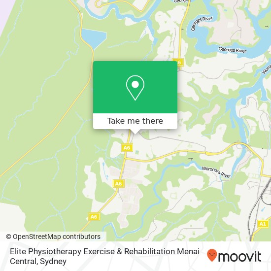 Elite Physiotherapy Exercise & Rehabilitation Menai Central map