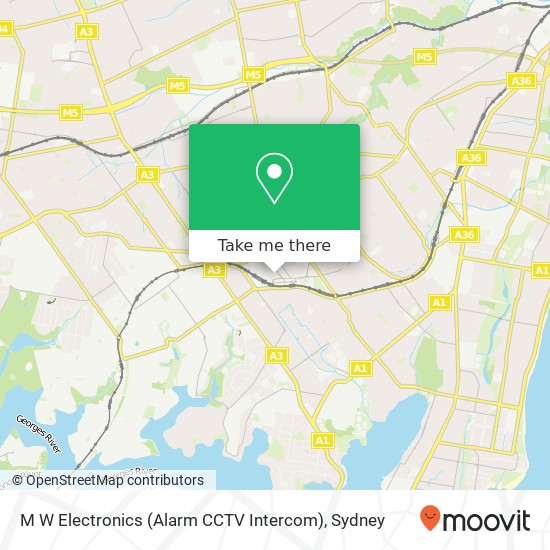 Mapa M W Electronics (Alarm CCTV Intercom)