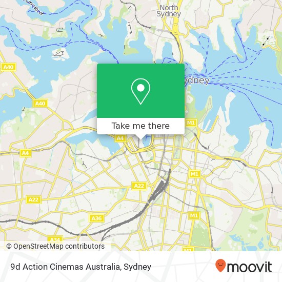 9d Action Cinemas Australia map