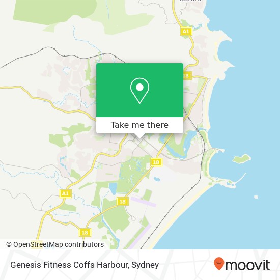 Genesis Fitness Coffs Harbour map