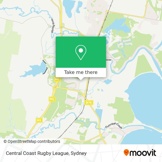 Central Coast Rugby League map