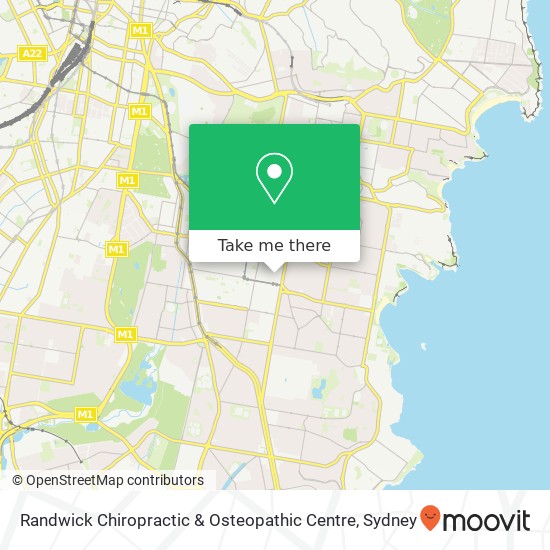 Mapa Randwick Chiropractic & Osteopathic Centre