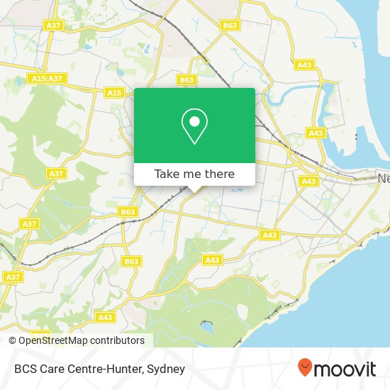 BCS Care Centre-Hunter map