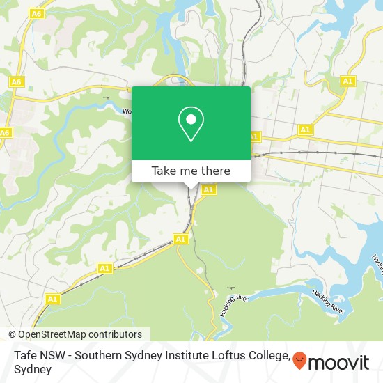 Mapa Tafe NSW - Southern Sydney Institute Loftus College