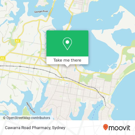 Mapa Cawarra Road Pharmacy