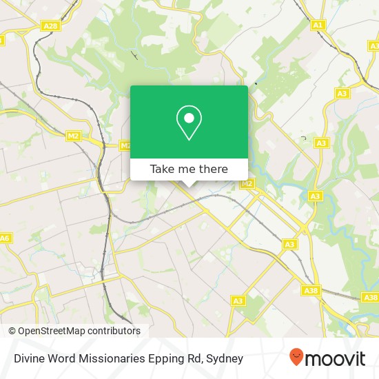 Divine Word Missionaries Epping Rd map