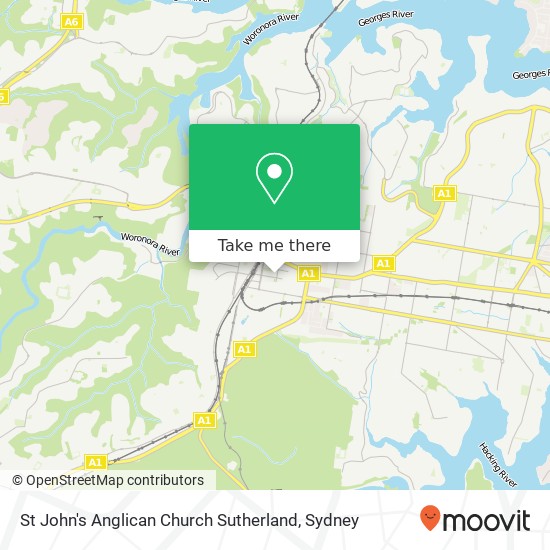 St John's Anglican Church Sutherland map