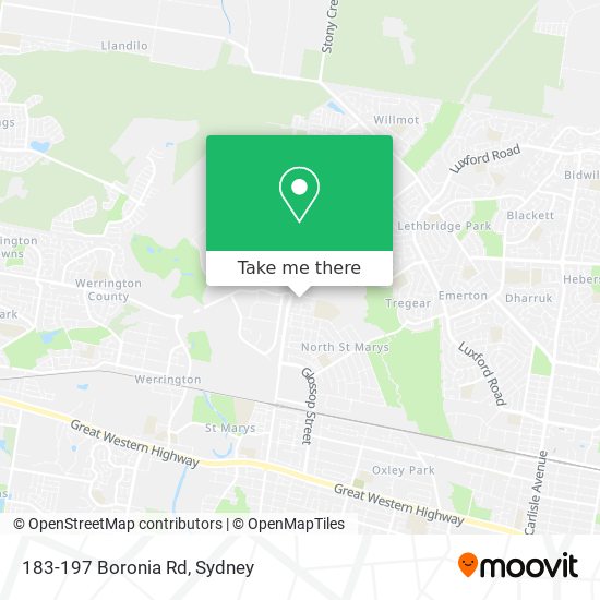 Mapa 183-197 Boronia Rd