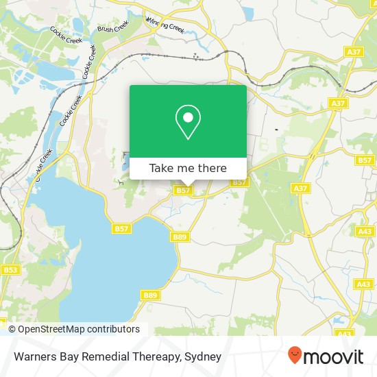 Warners Bay Remedial Thereapy map