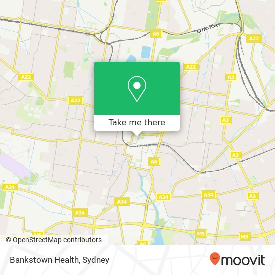 Mapa Bankstown Health