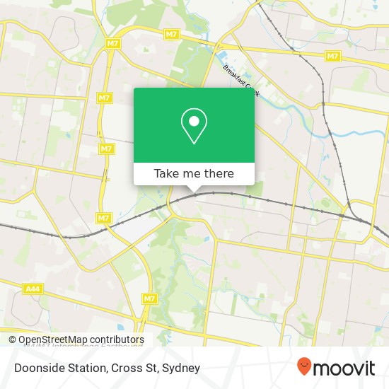 Mapa Doonside Station, Cross St