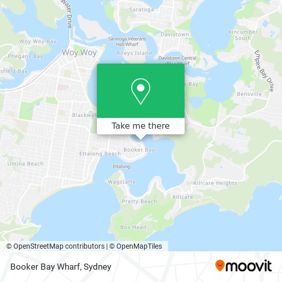 Booker Bay Wharf map