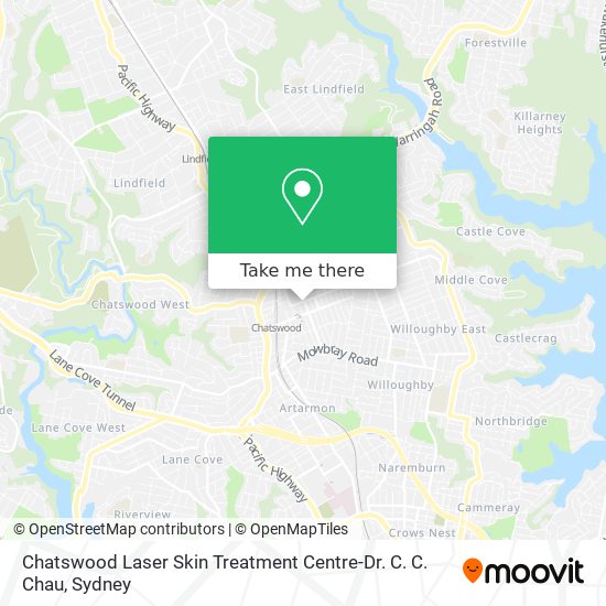 Chatswood Laser Skin Treatment Centre-Dr. C. C. Chau map