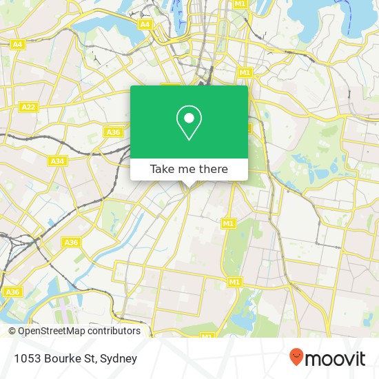 1053 Bourke St map