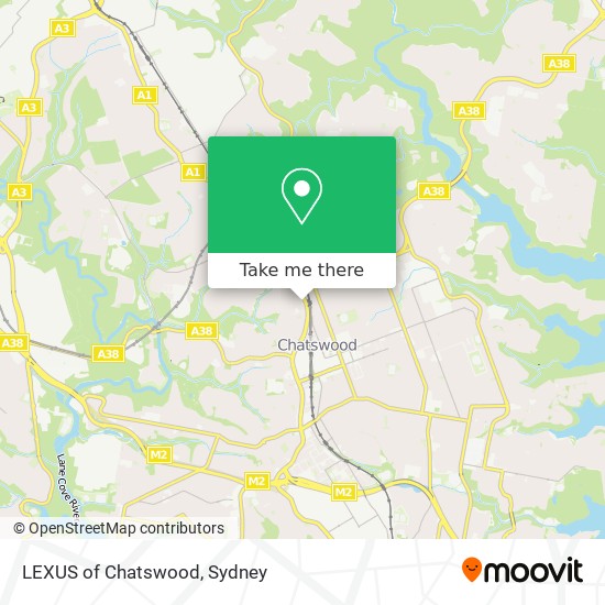LEXUS of Chatswood map