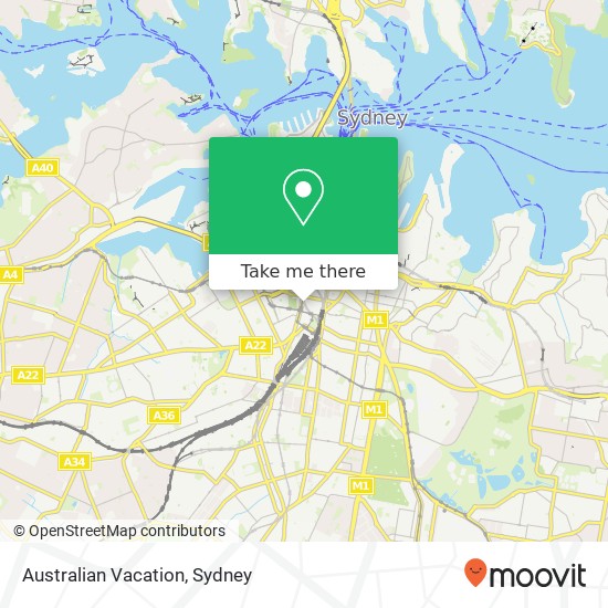 Australian Vacation map