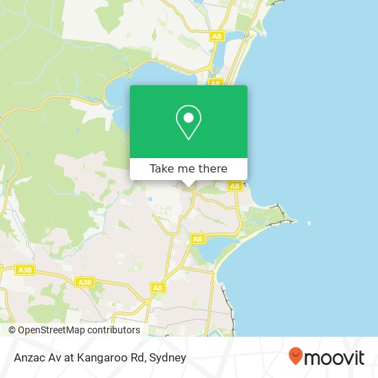 Mapa Anzac Av at Kangaroo Rd