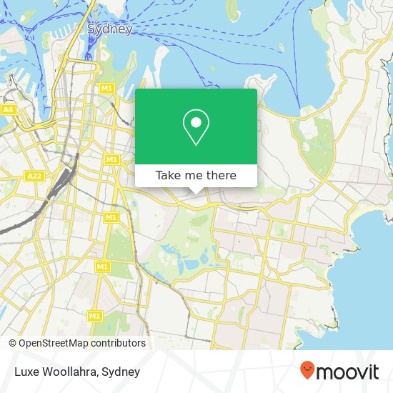 Luxe Woollahra map