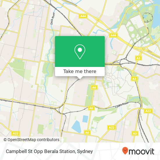 Mapa Campbell St Opp Berala Station