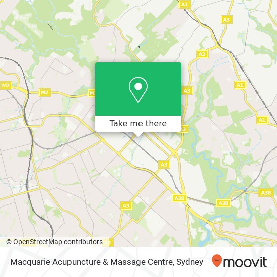 Mapa Macquarie Acupuncture & Massage Centre