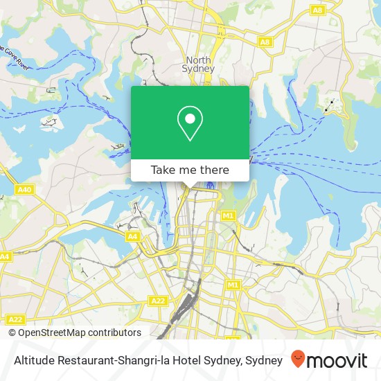 Mapa Altitude Restaurant-Shangri-la Hotel Sydney