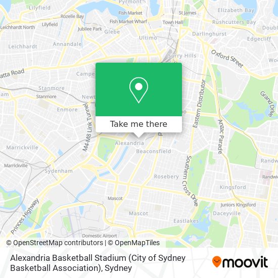 Alexandria Basketball Stadium (City of Sydney Basketball Association) map