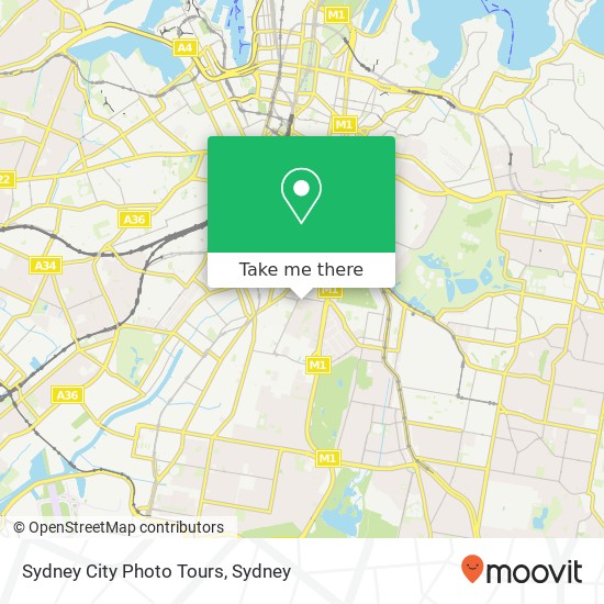 Sydney City Photo Tours map