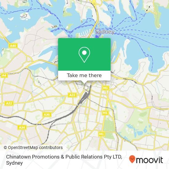 Chinatown Promotions & Public Relations Pty LTD map