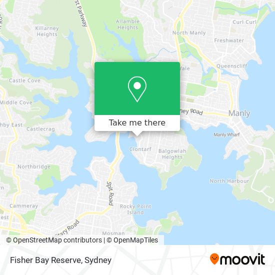 Fisher Bay Reserve map