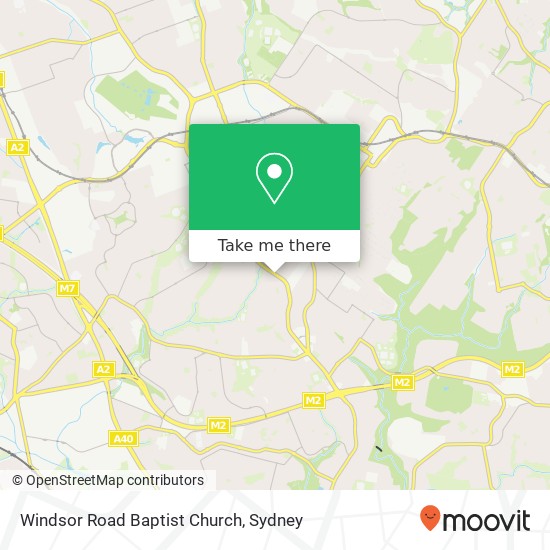 Windsor Road Baptist Church map