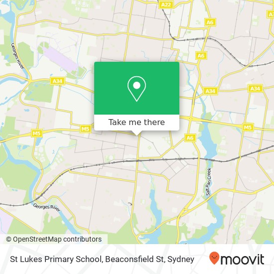 Mapa St Lukes Primary School, Beaconsfield St