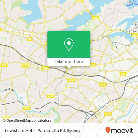 Lewisham Hotel, Parramatta Rd map