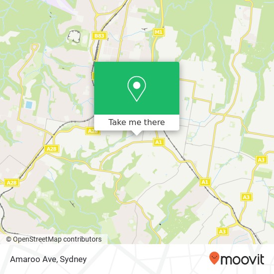 Amaroo Ave map