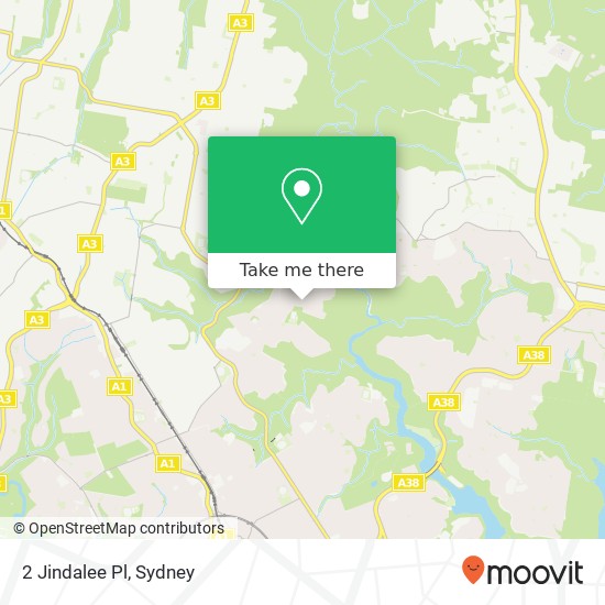 Mapa 2 Jindalee Pl