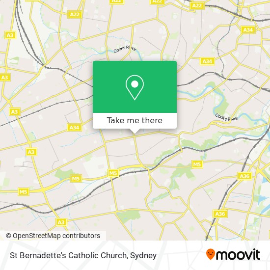 St Bernadette's Catholic Church map