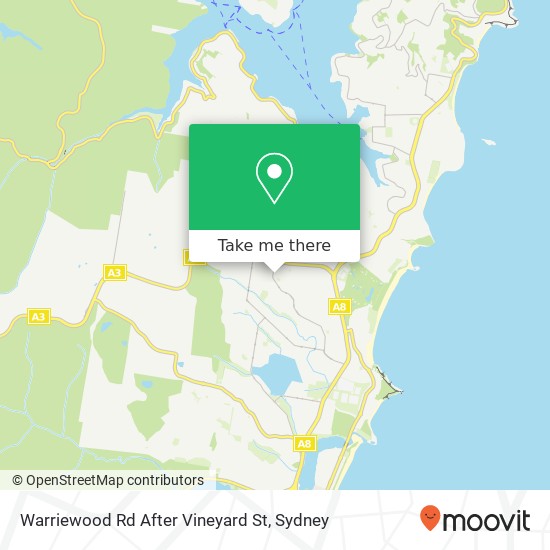 Warriewood Rd After Vineyard St map