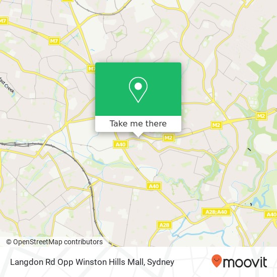 Mapa Langdon Rd Opp Winston Hills Mall