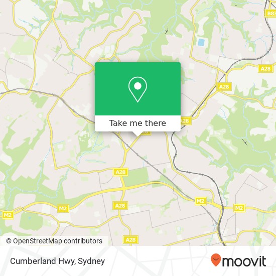 Cumberland Hwy map