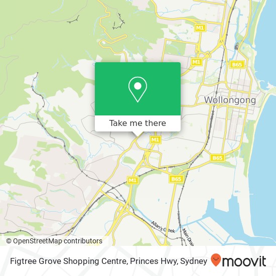 Figtree Grove Shopping Centre, Princes Hwy map